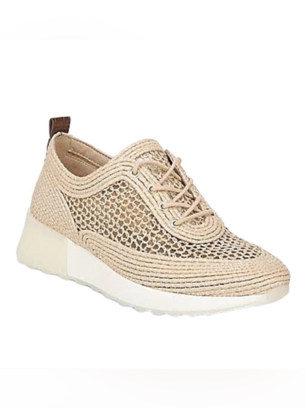 Sam Edelman Woman’s Delma Natural Woven Raffia Material Sneakers